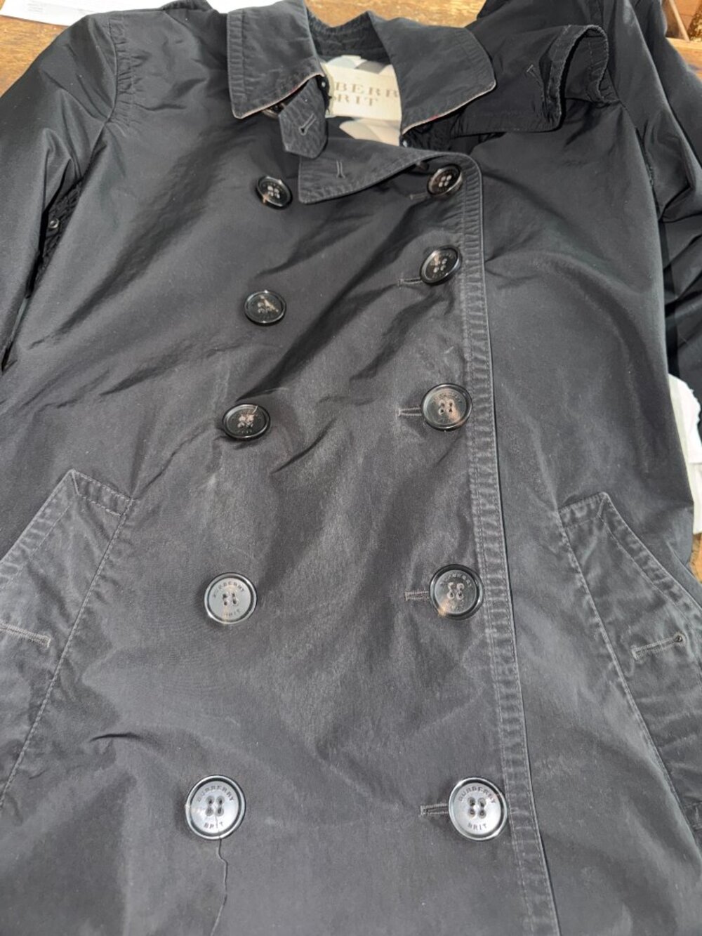 Beautiful Classic Burberry Brit Trench Coat- Black- ACT FAST will not last! - Picture 11 of 16